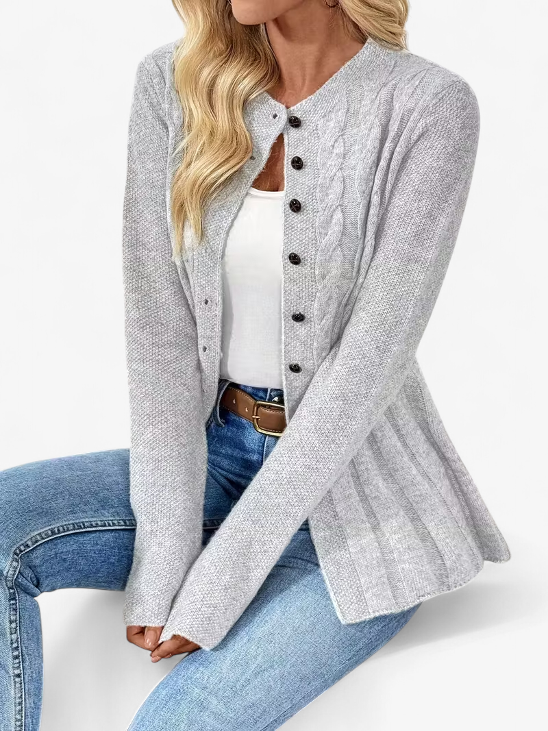 Twisted Detail Knit Cardigan