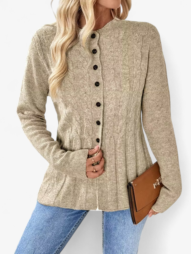 Twisted Detail Knit Cardigan