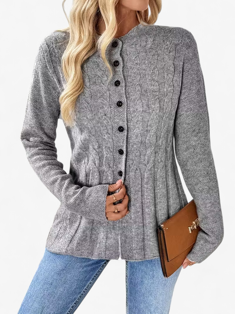 Twisted Detail Knit Cardigan