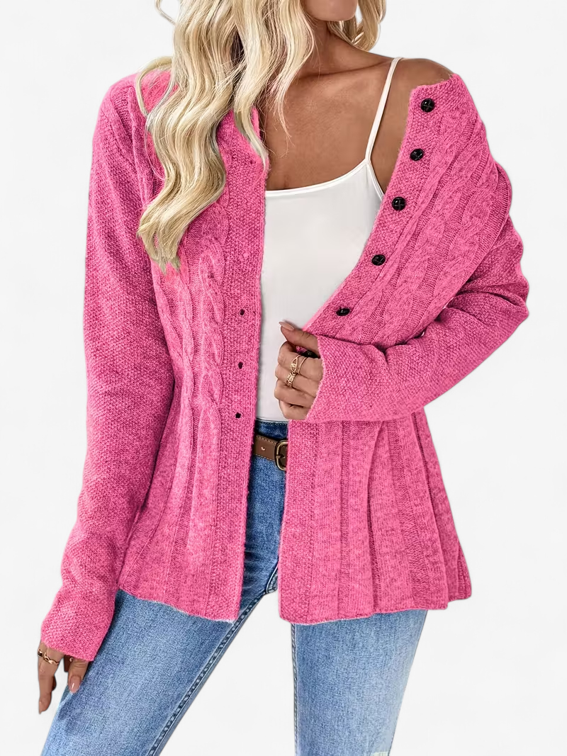 Twisted Detail Knit Cardigan