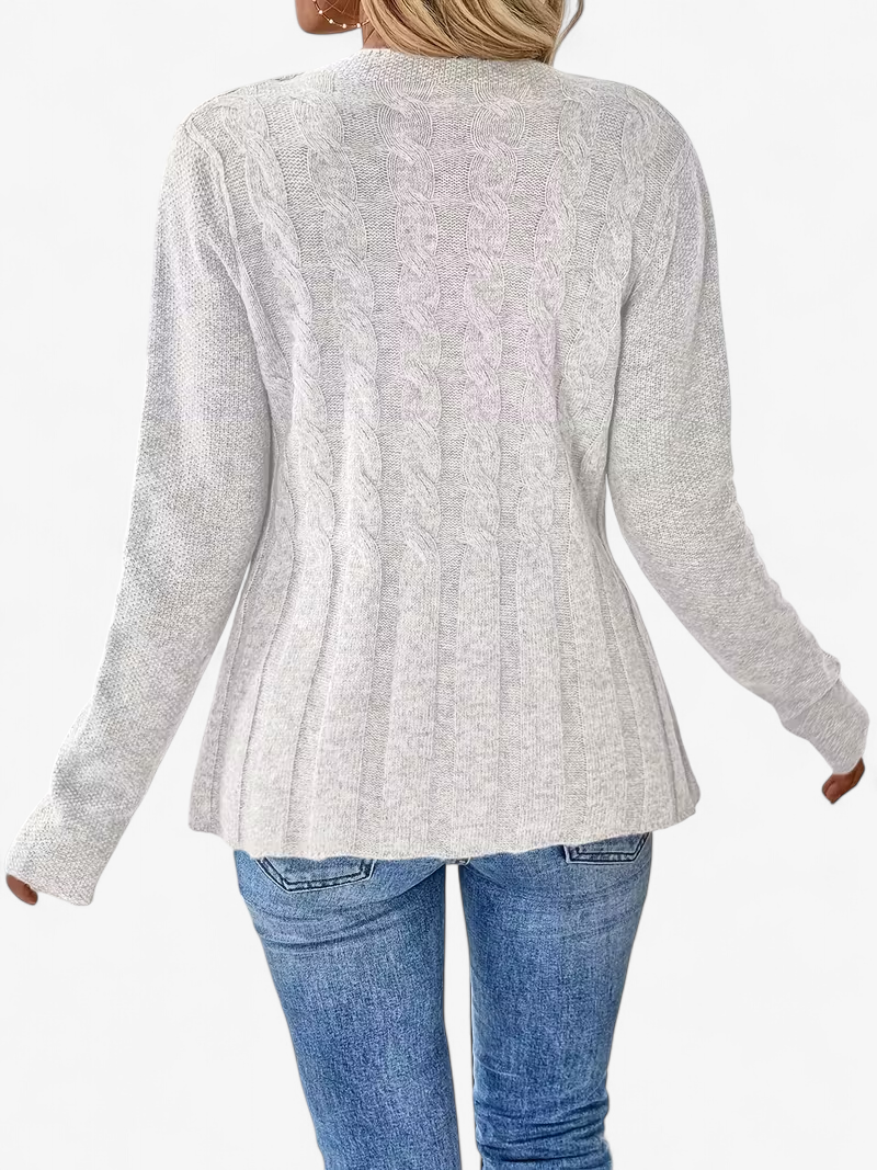 Twisted Detail Knit Cardigan