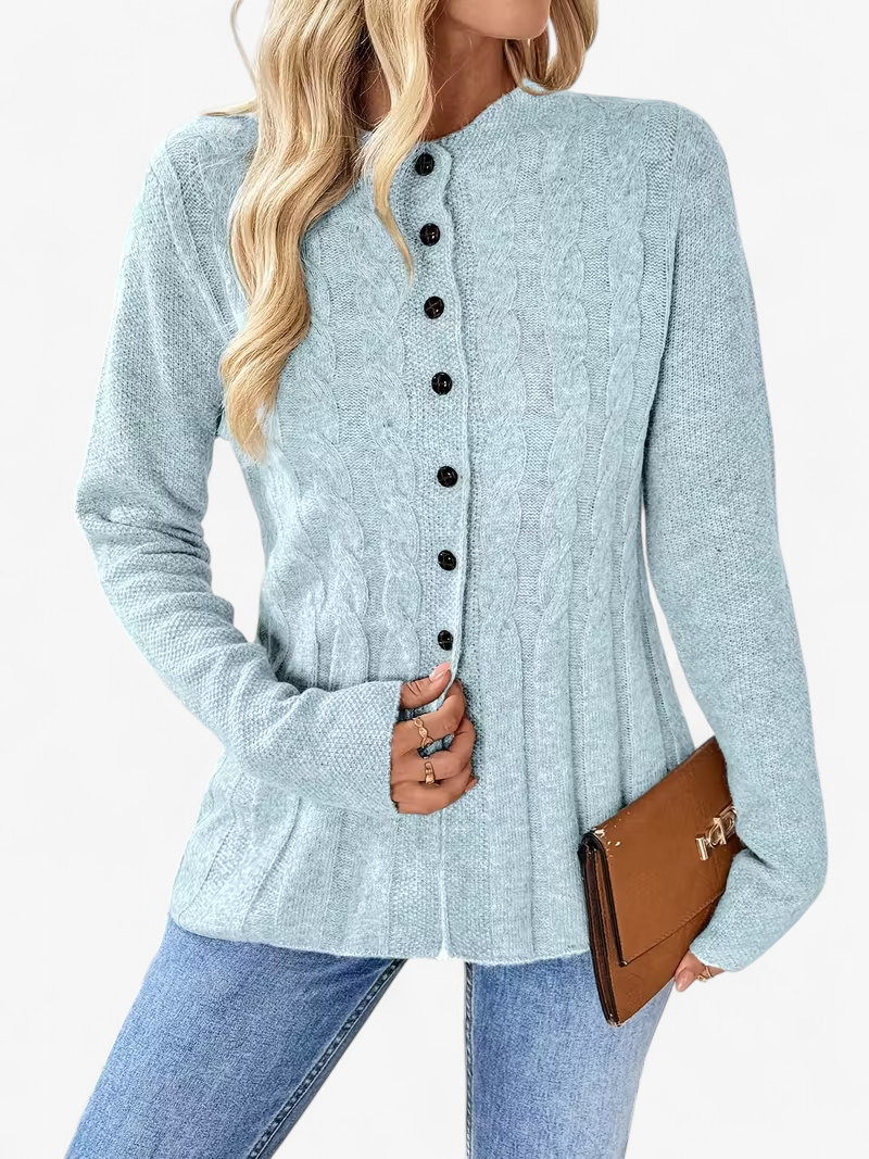 Twisted Detail Knit Cardigan