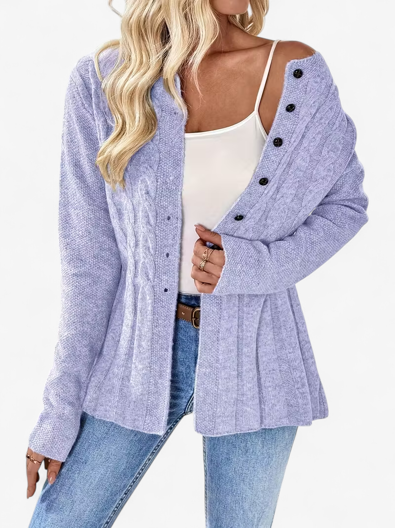 Twisted Detail Knit Cardigan