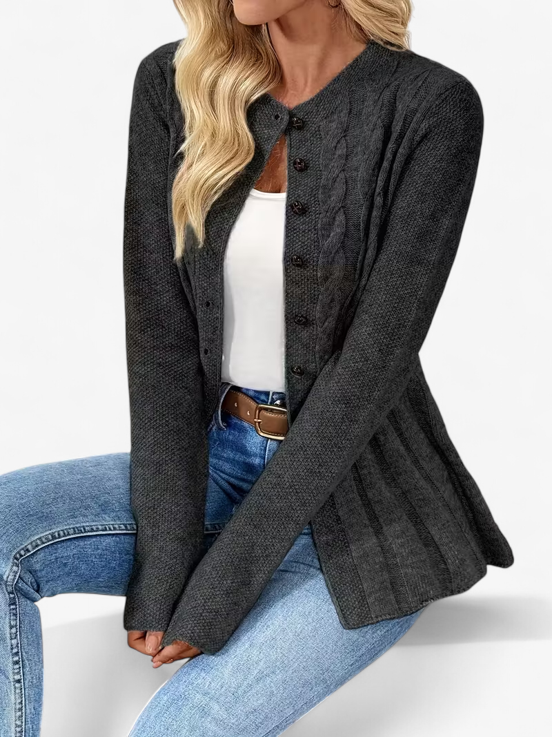 Twisted Detail Knit Cardigan