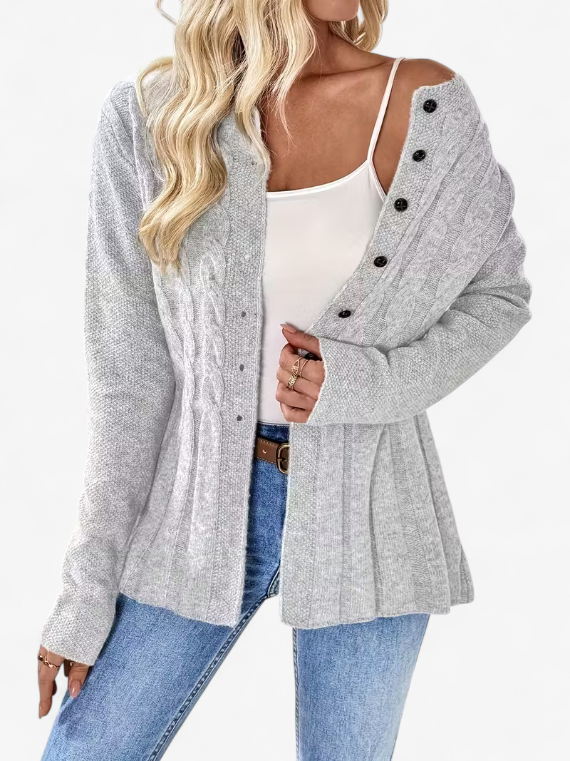 Twisted Detail Knit Cardigan
