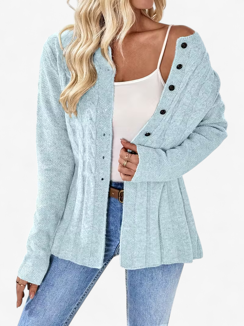 Twisted Detail Knit Cardigan