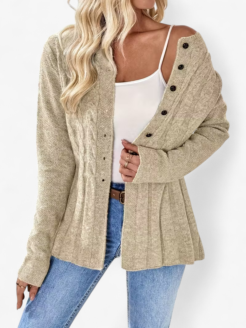 Twisted Detail Knit Cardigan