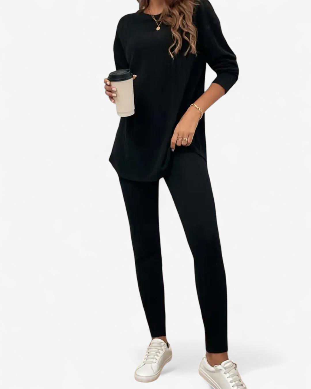 Ribbed Knit Two-Piece Set