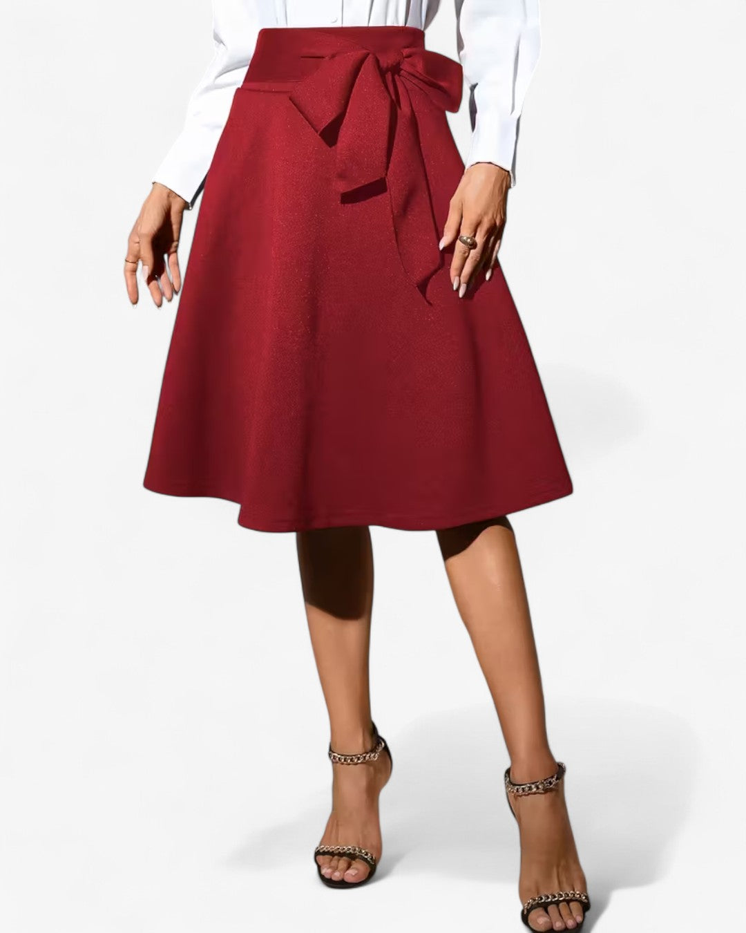 Élégance Bow Midi Skirt