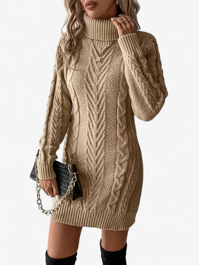 Cable Knit Sweater Dress