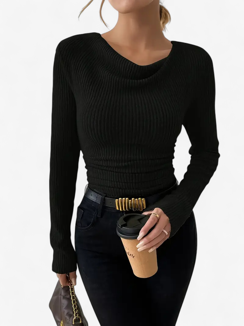 Asymmetrical Ribbed Top
