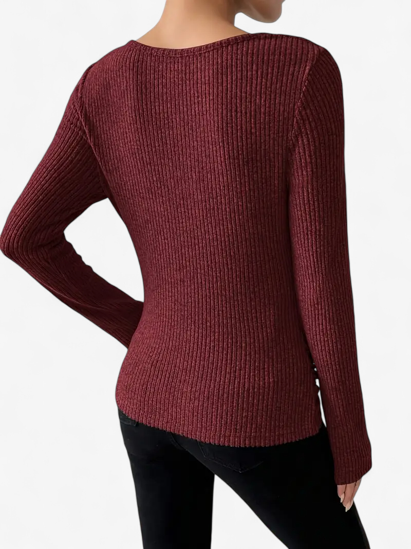 Asymmetrical Ribbed Top