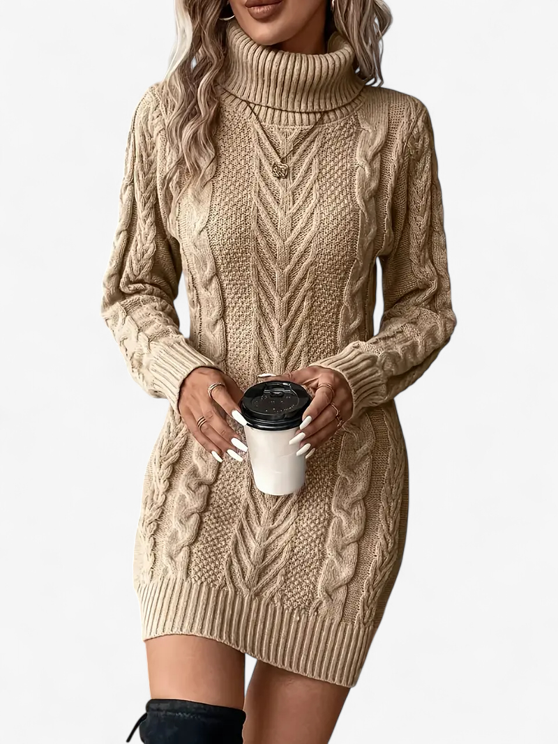 Cable Knit Sweater Dress