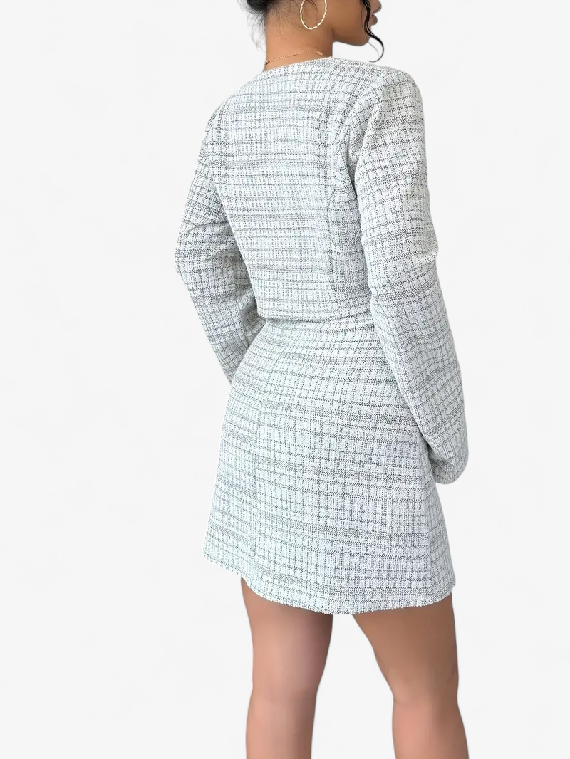 Corduroy Mini Dress with Short Jacket