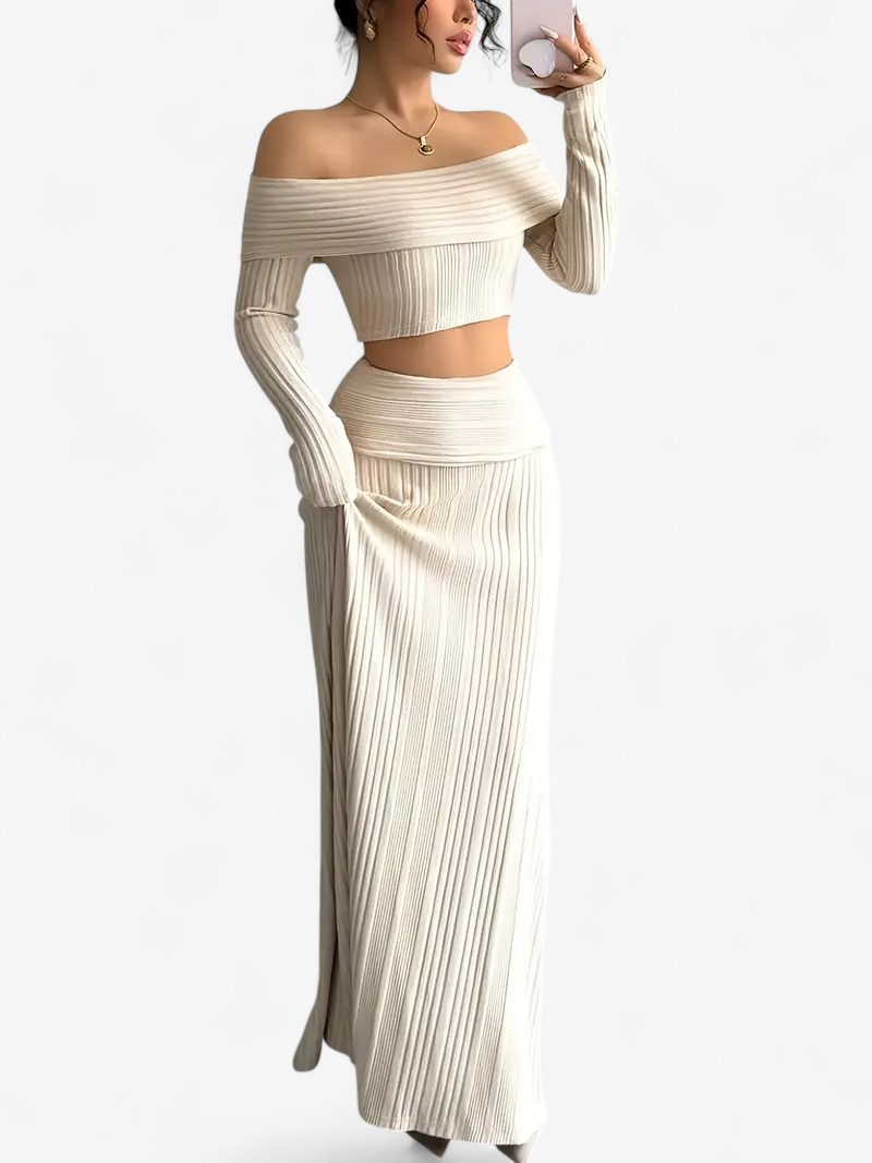 Bohemian Ribbed Two-Piece Set