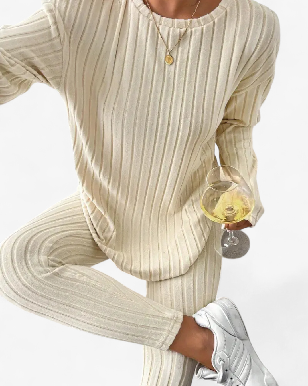 Ribbed Knit Two-Piece Set