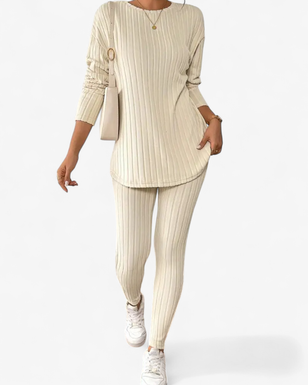 Ribbed Knit Two-Piece Set