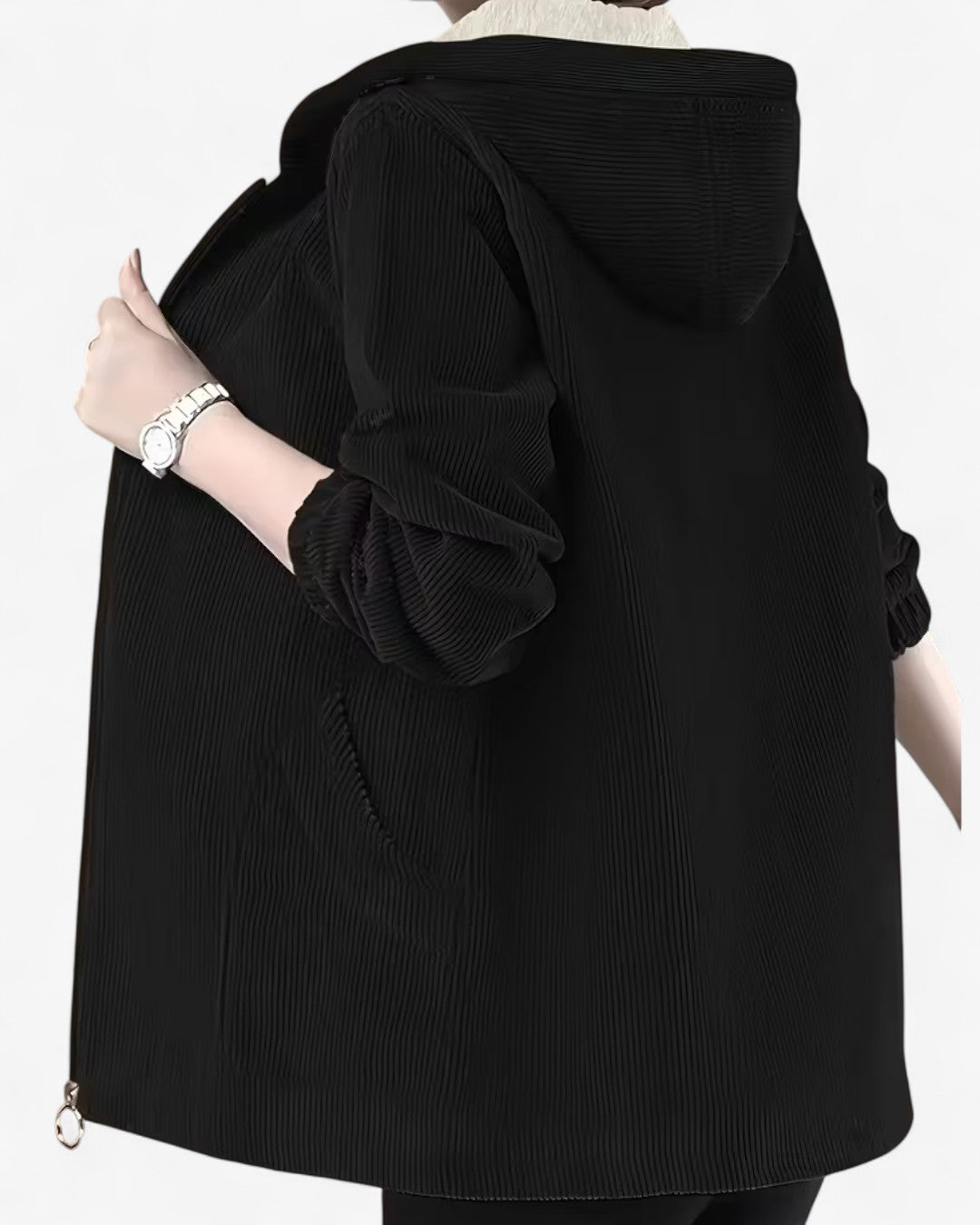 Plus Size Cozy Hooded Zip Jacket