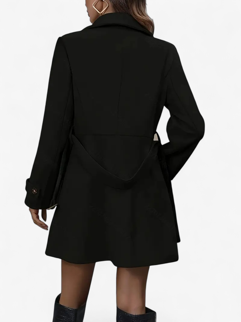 Elegant Double-Breasted Tweed Coat