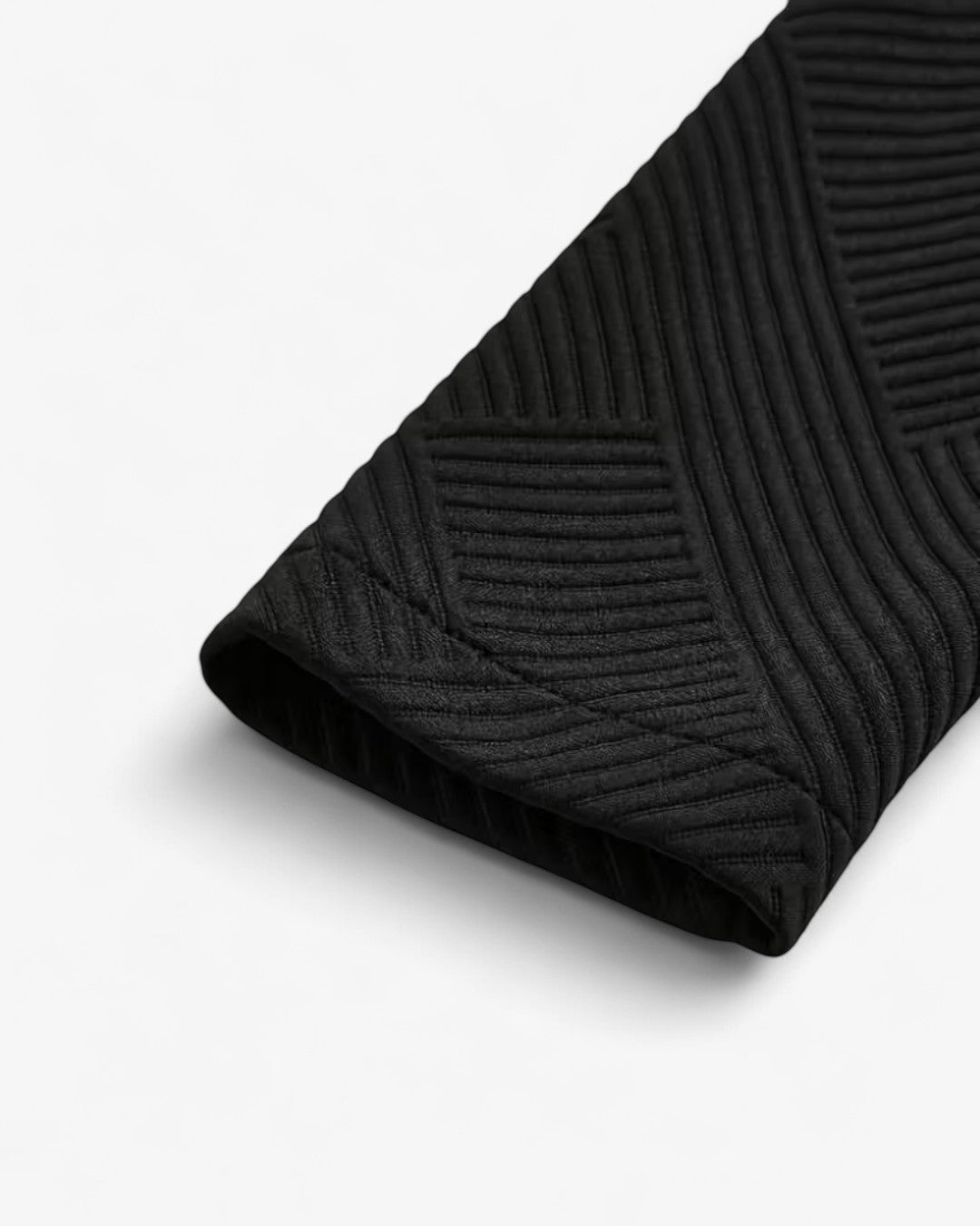 Classic Grid-Pattern Biker Jacket