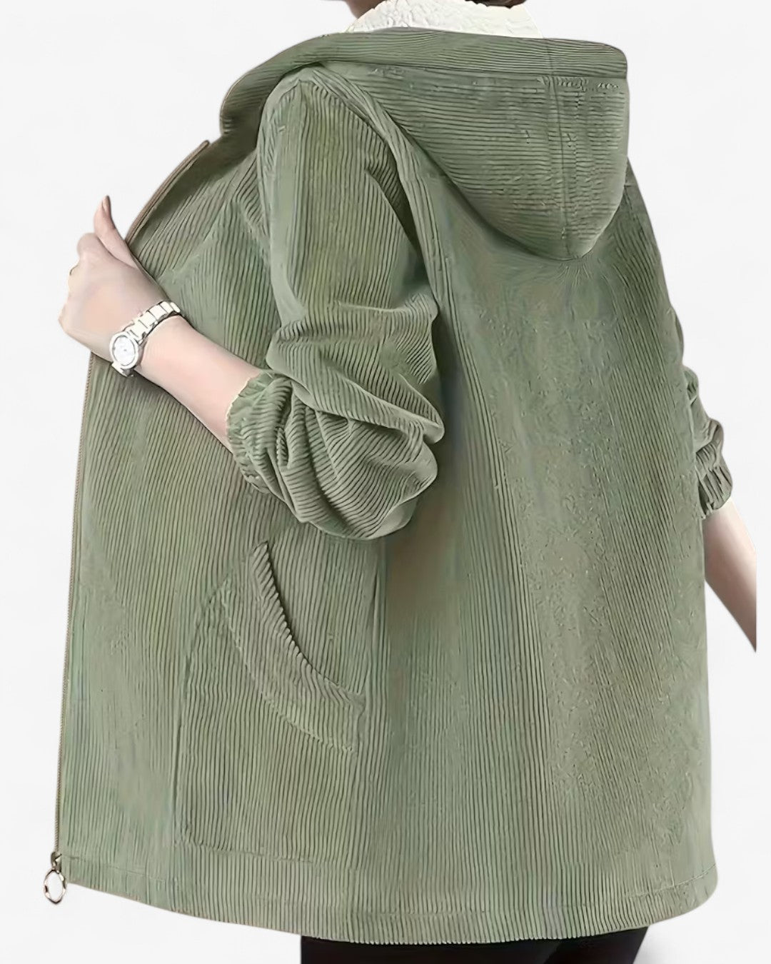 Plus Size Cozy Hooded Zip Jacket