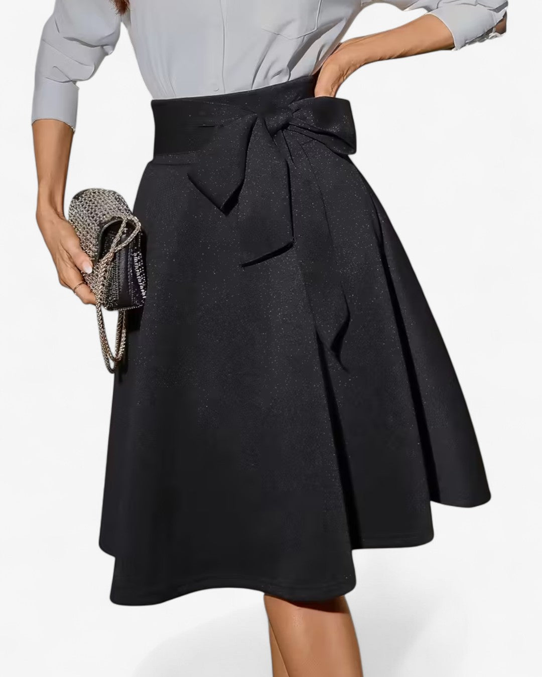 Élégance Bow Midi Skirt