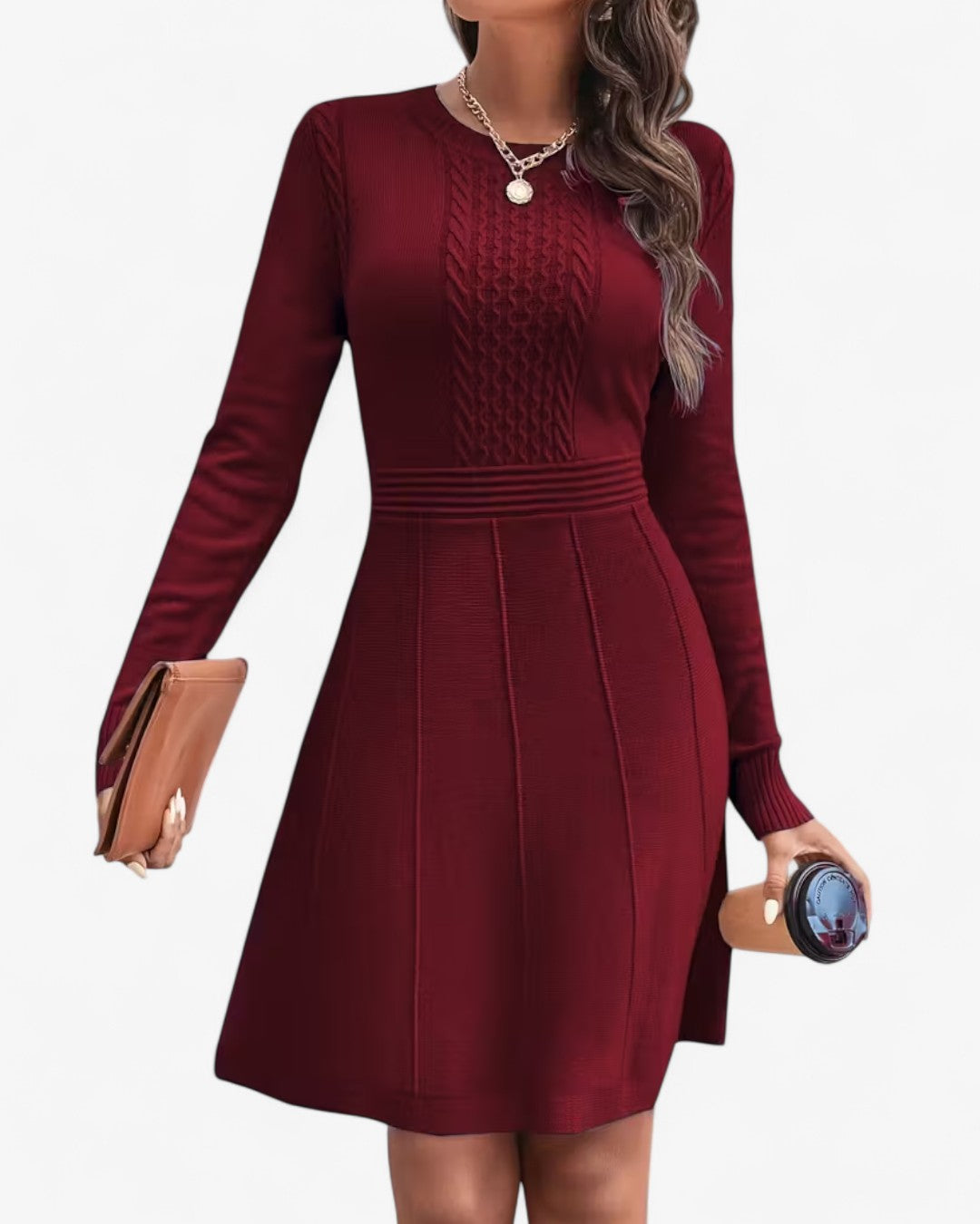 Knitted A-Line Midi Dress