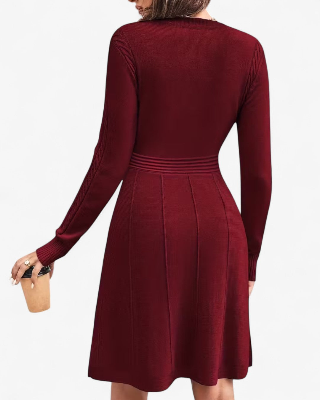 Knitted A-Line Midi Dress