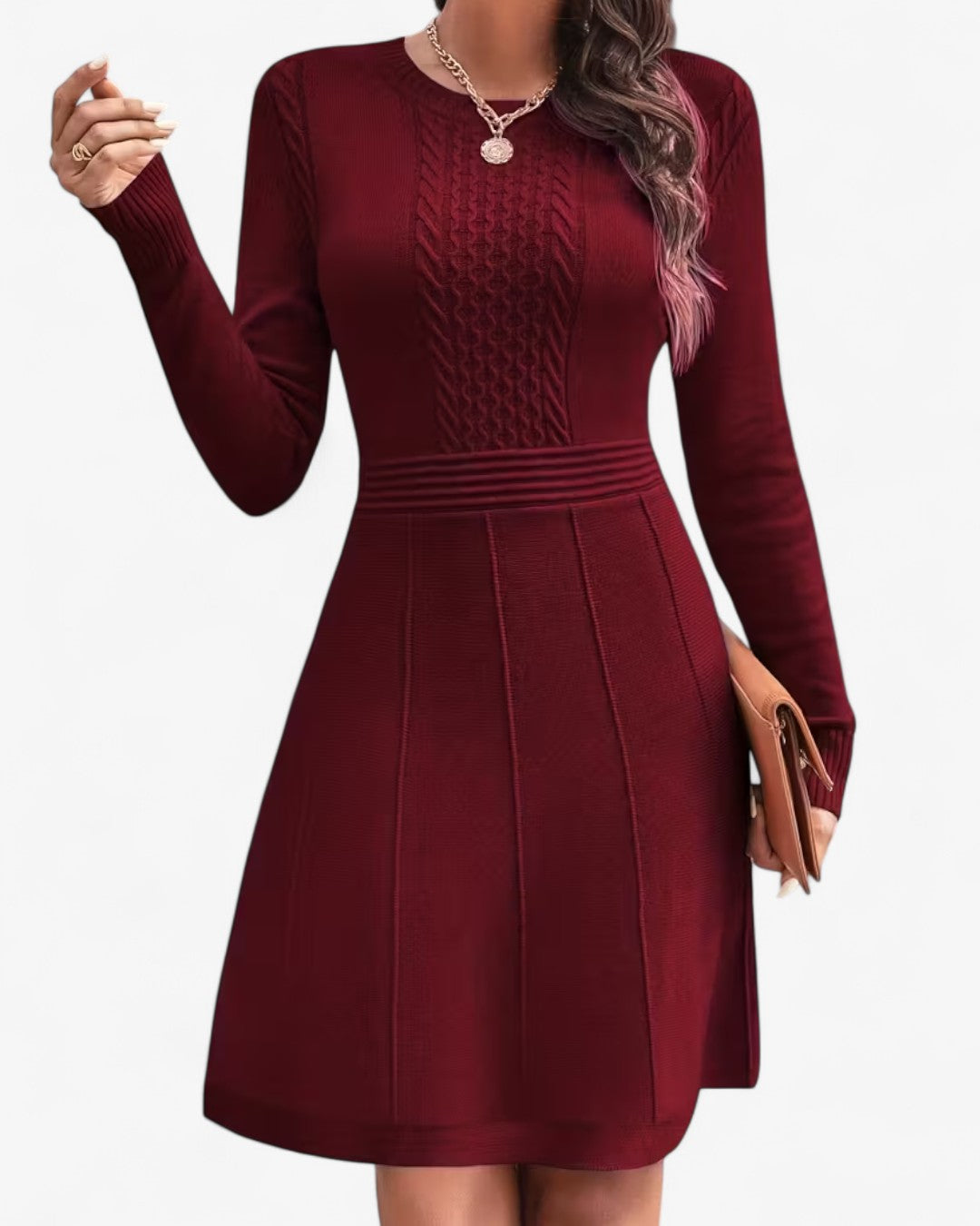 Knitted A-Line Midi Dress