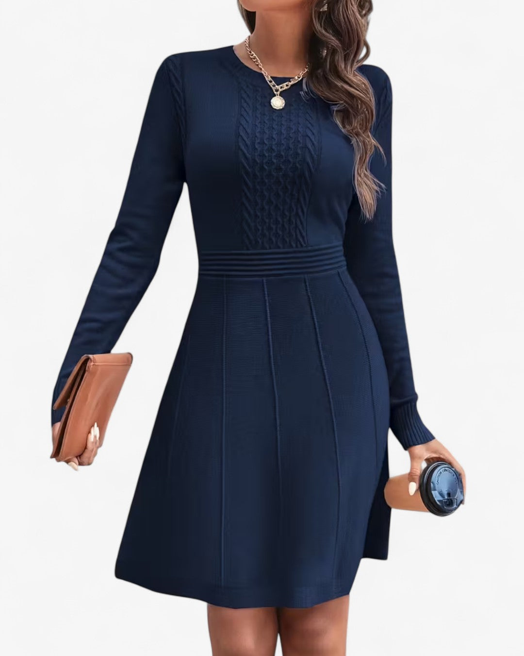 Knitted A-Line Midi Dress