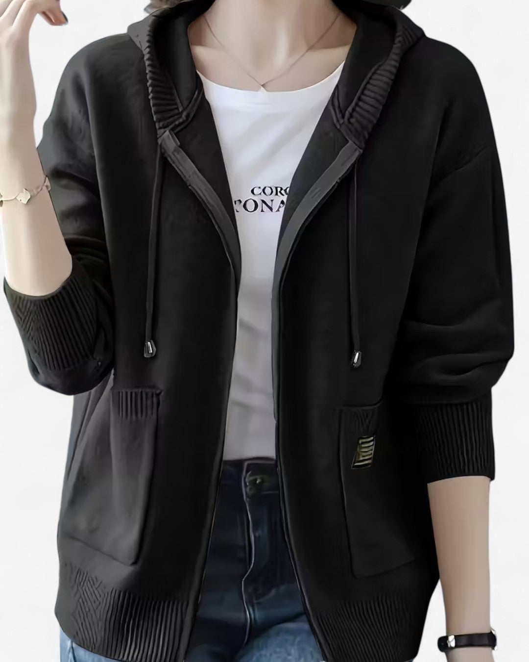 Soft Hooded Zip-Up Cardigan