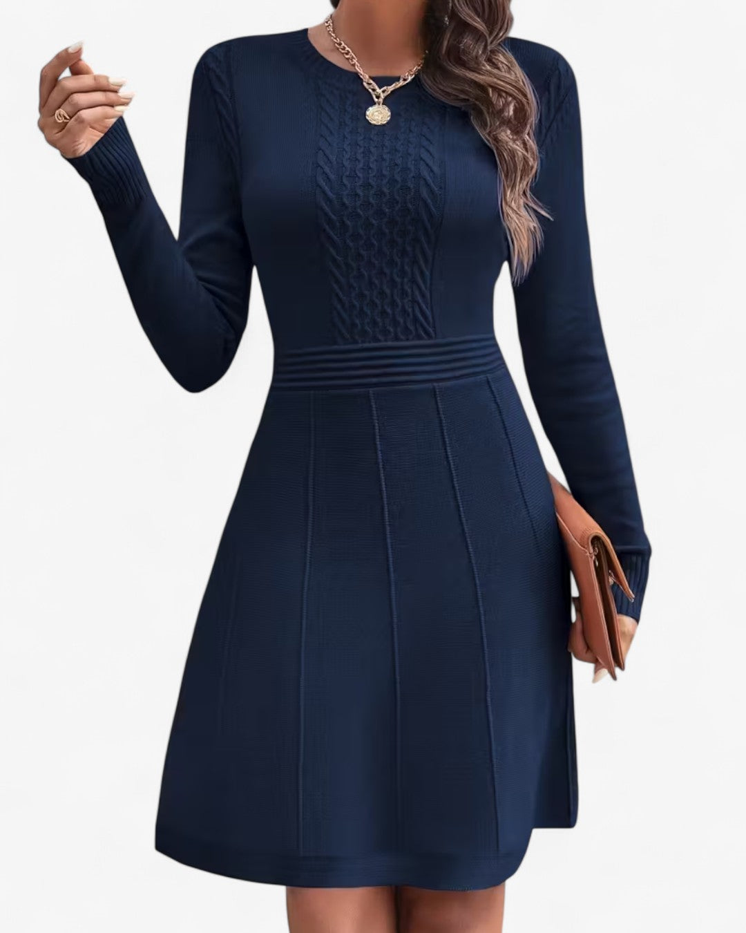 Knitted A-Line Midi Dress