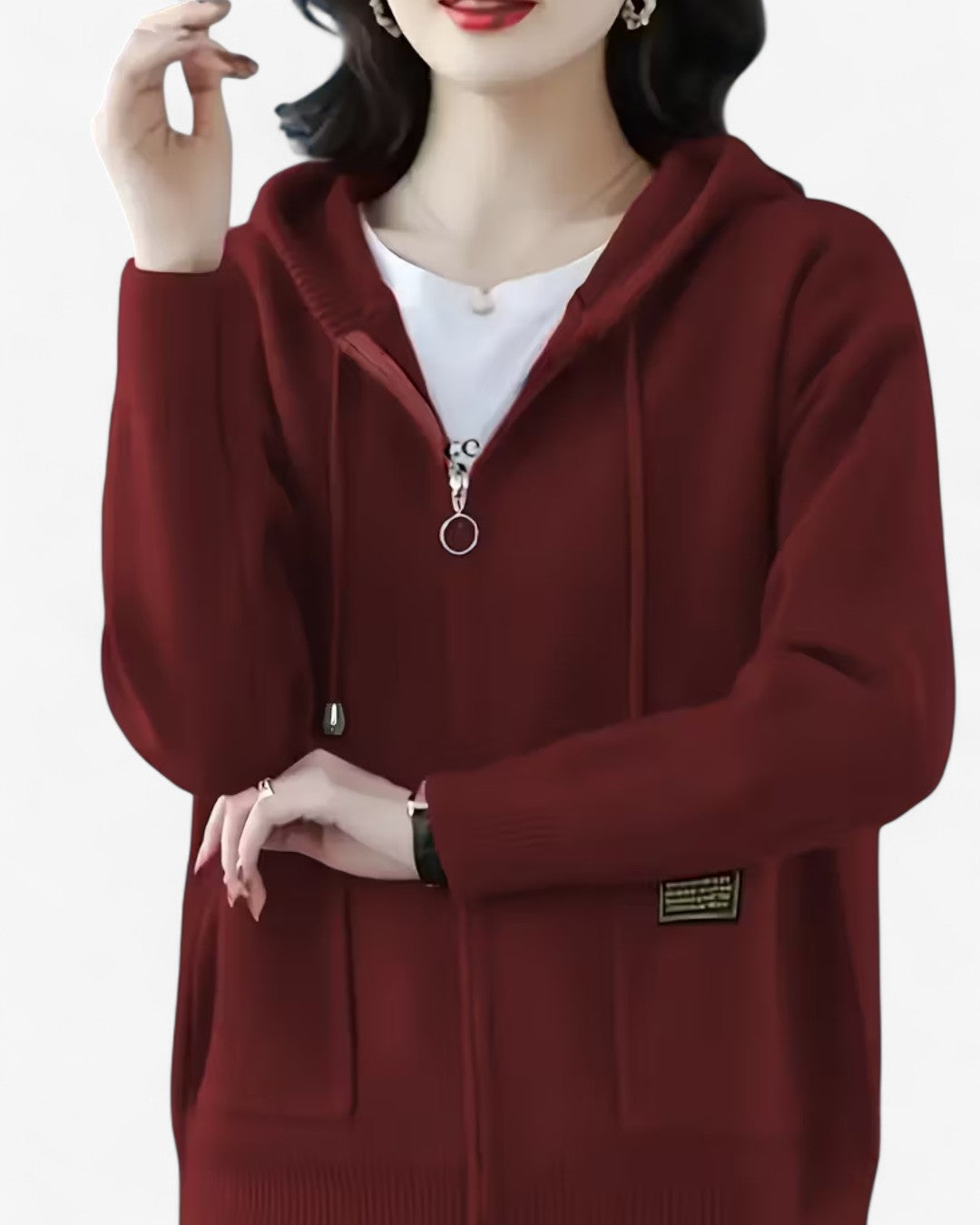 Soft Hooded Zip-Up Cardigan