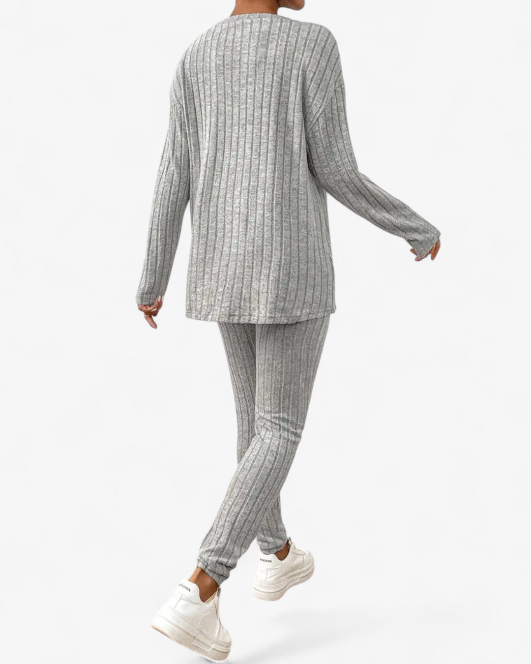 Ribbed Knit Two-Piece Set