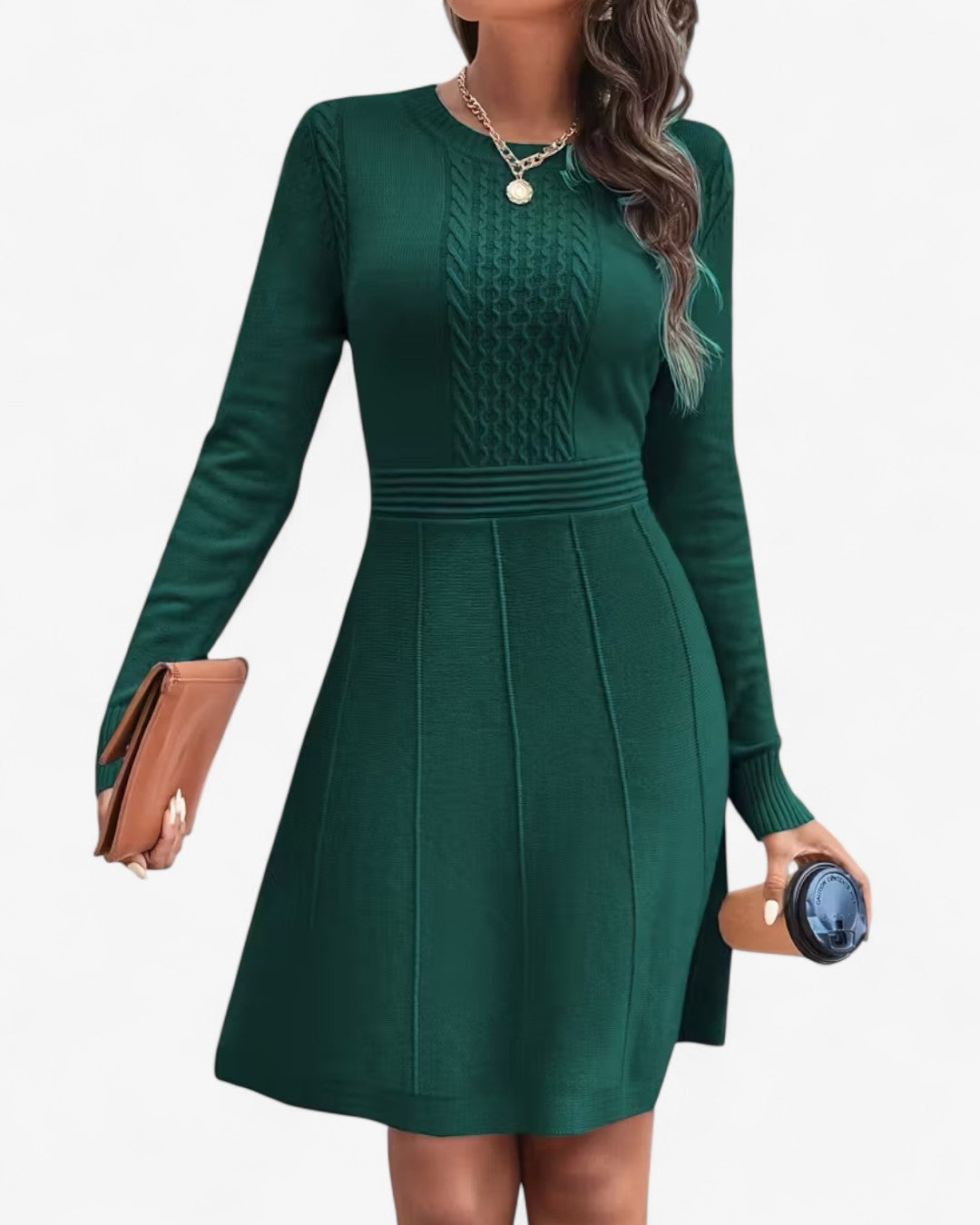 Knitted A-Line Midi Dress