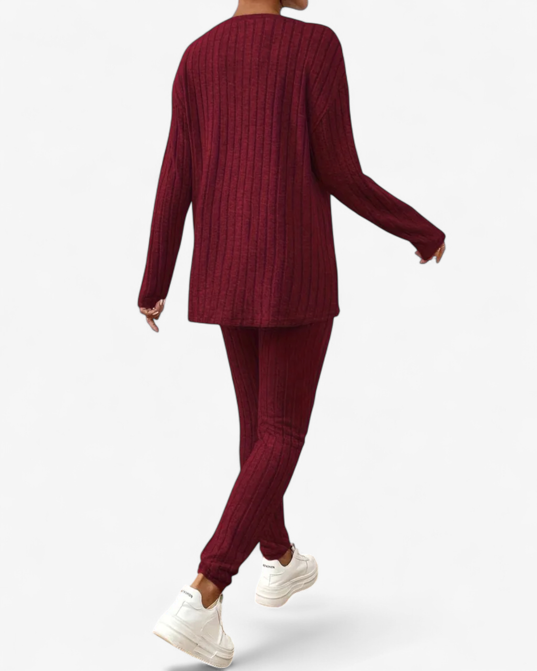 Ribbed Knit Two-Piece Set