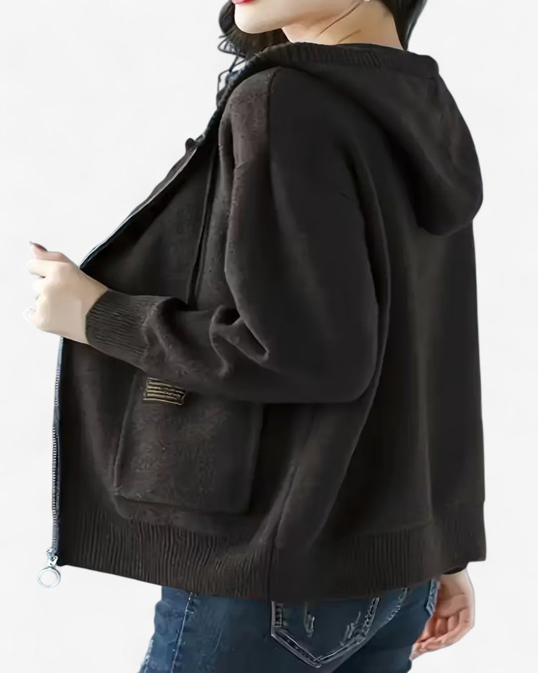 Soft Hooded Zip-Up Cardigan