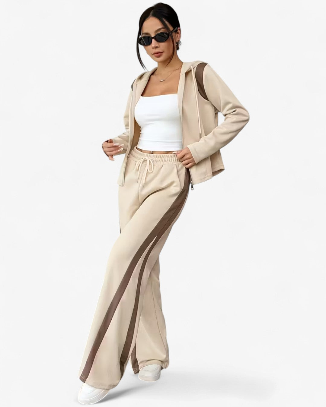 Color-Block Zip Lounge Set