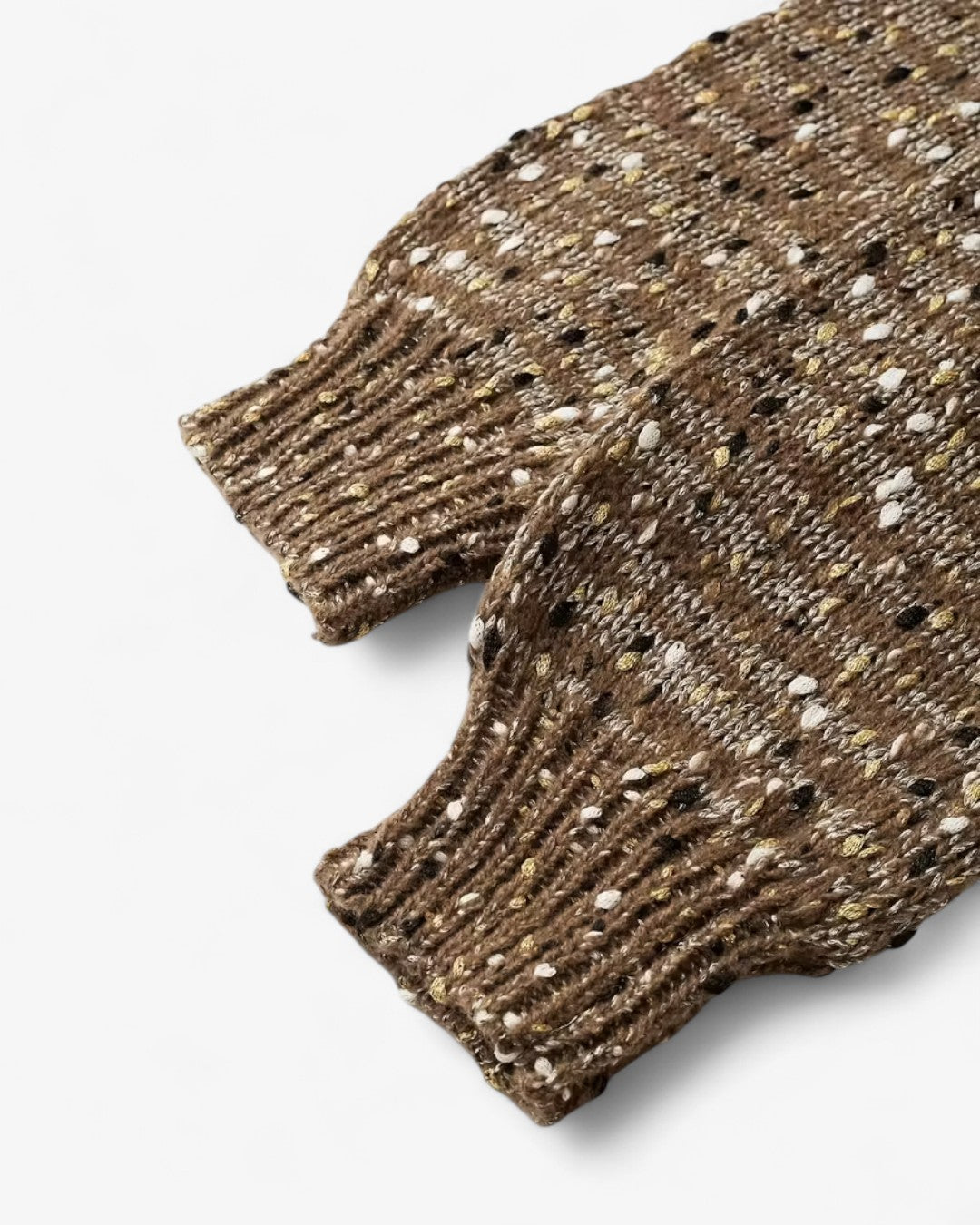 Dot Pattern Drop-Shoulder Sweater