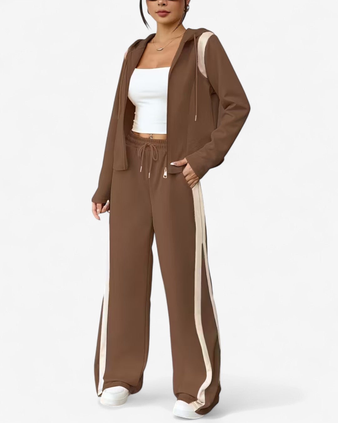 Color-Block Zip Lounge Set