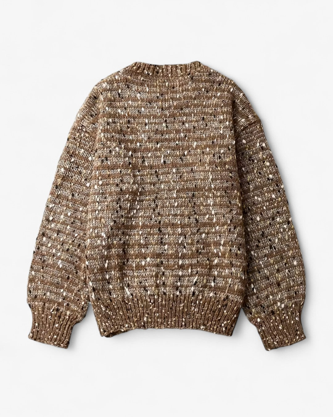 Dot Pattern Drop-Shoulder Sweater