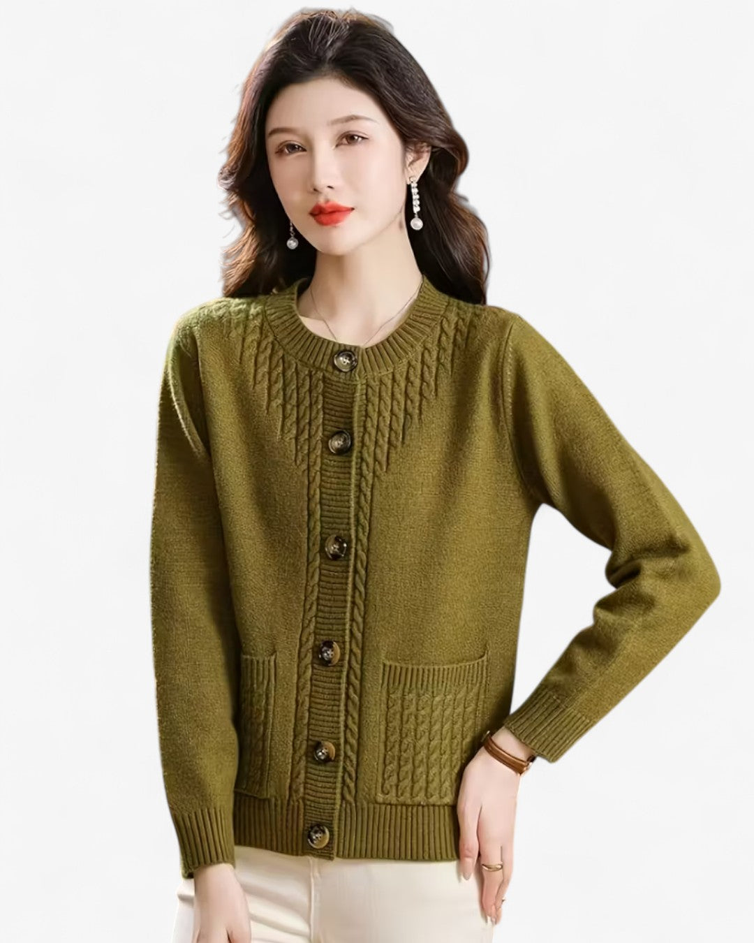 Elegant Button-Front Knit Cardigan