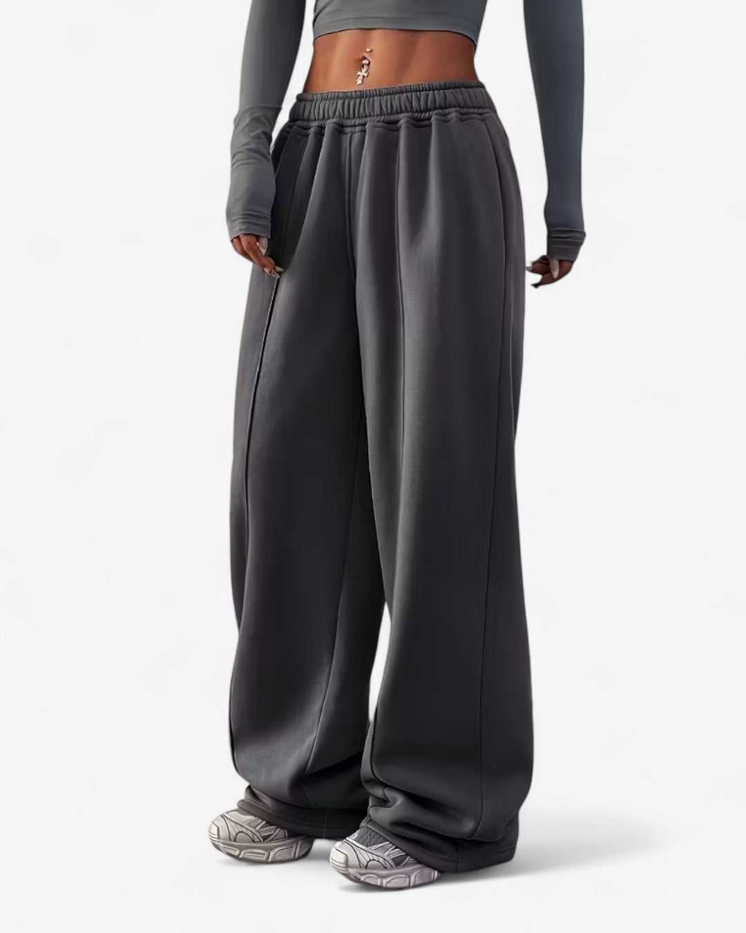 Elegant Wide-Leg Trousers with Pockets