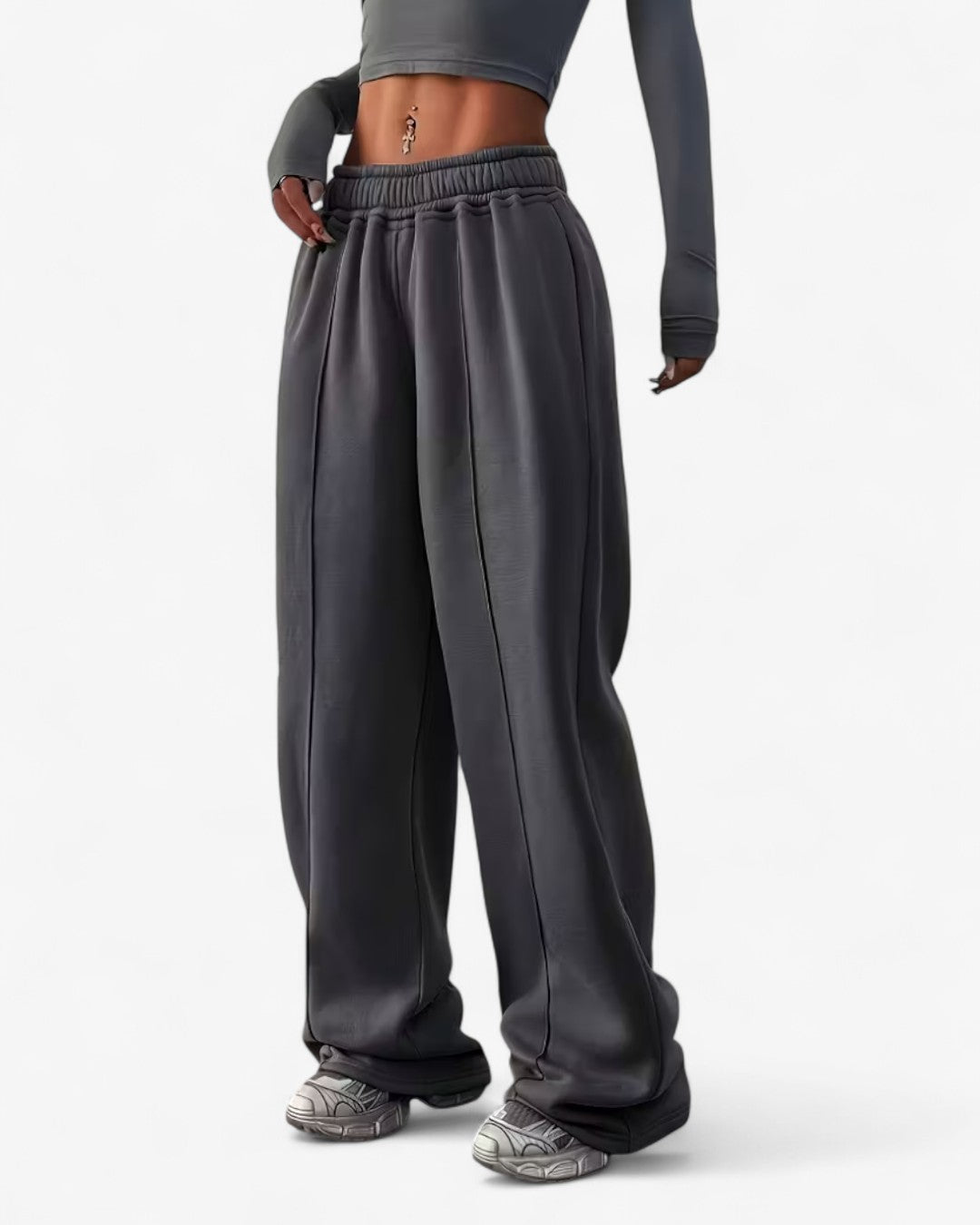 Elegant Wide-Leg Trousers with Pockets