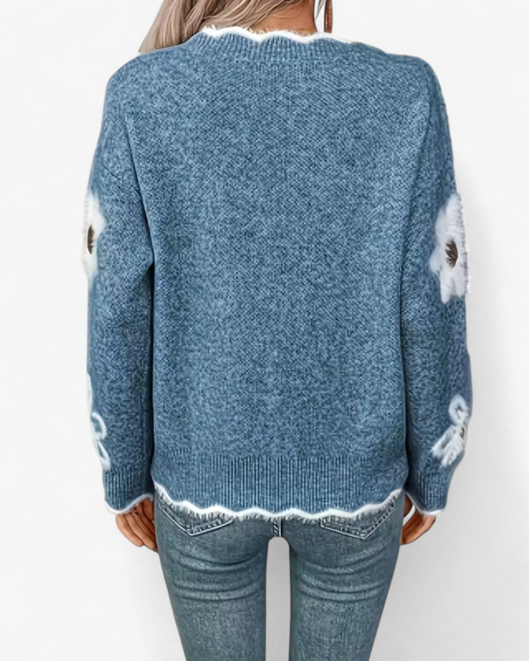 Rose Daisy Jacquard Sweater