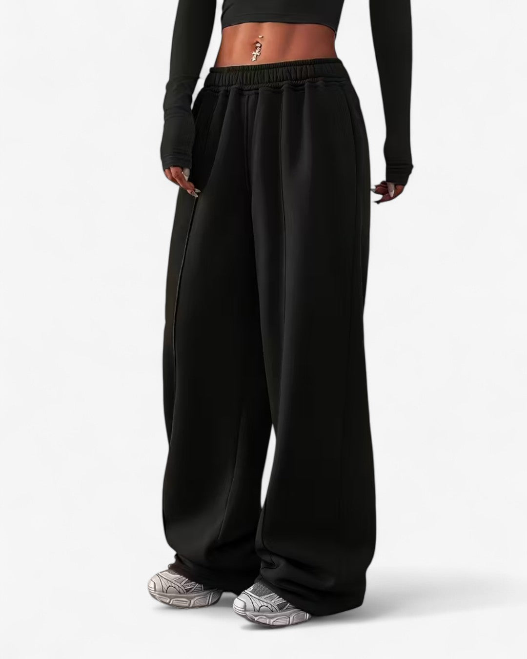 Elegant Wide-Leg Trousers with Pockets