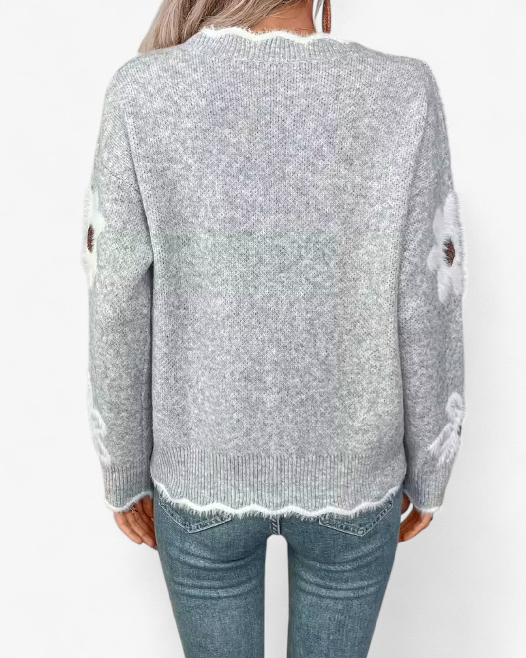 Rose Daisy Jacquard Sweater