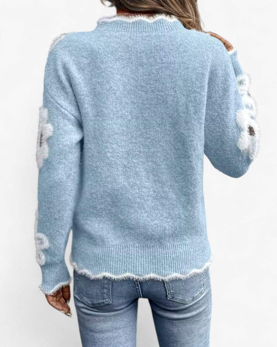 Rose Daisy Jacquard Sweater