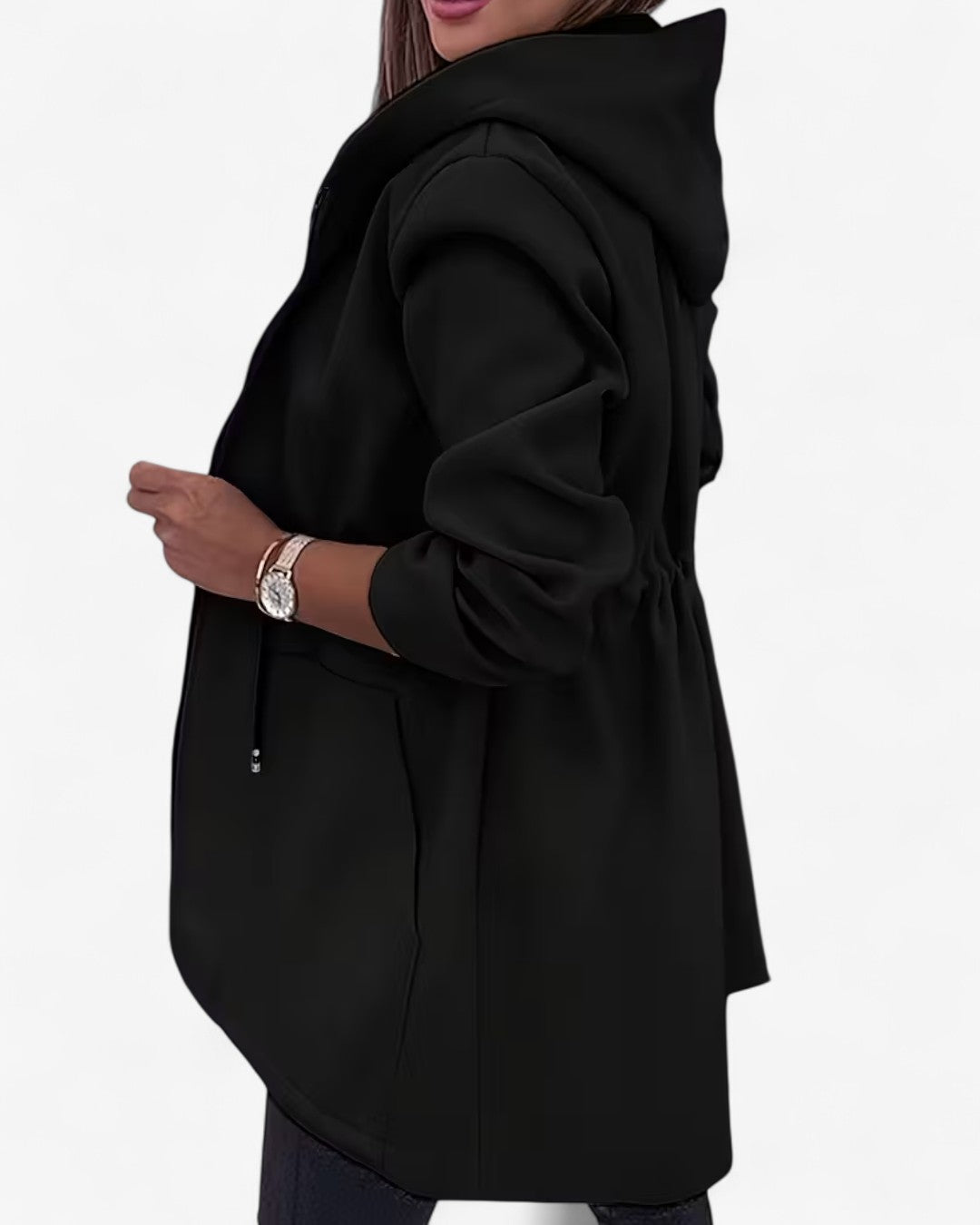 Casual Drawstring Hooded Jacket