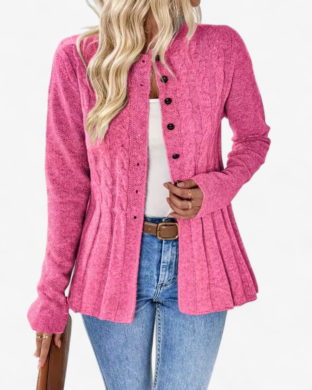 Elegant Long-Sleeve Open Cardigan